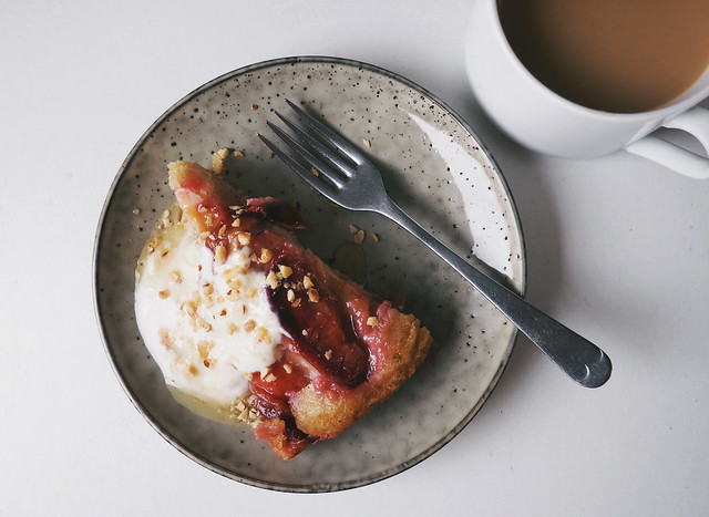 Upside Down Plum & Olive Oil Cake - Being Little. Upside Down Plum & Olive Oil Cake - Being Little recipe baking fruit bakes cakes