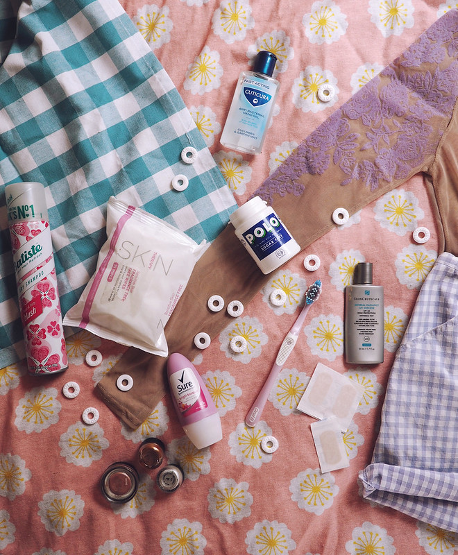 top tips essential festival packing survival guide being little blog uk british fashion lifestyle blogger polo mints flatlay 