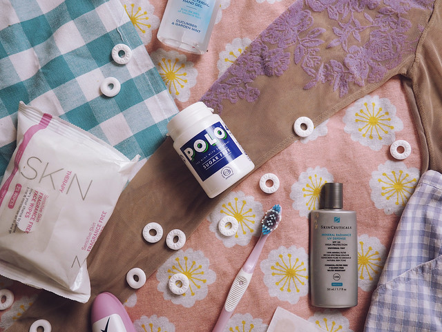 top tips essential festival packing survival guide being little blog uk british fashion lifestyle blogger polo mints flatlay 