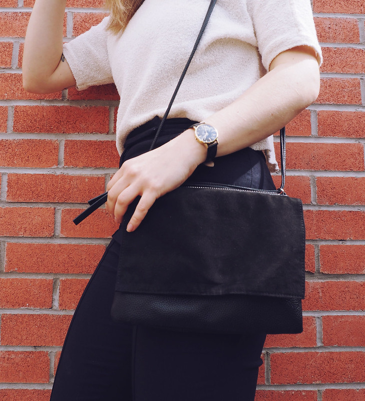 acting grown up : being little. smart spring outfit topshop sunglasses mango jumper asos cigarette trousers freedom to exist FTE watch H&M bag ted baker SS17 sandals lyzi unwin