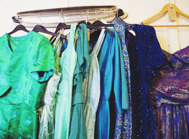 blue vintage dresses