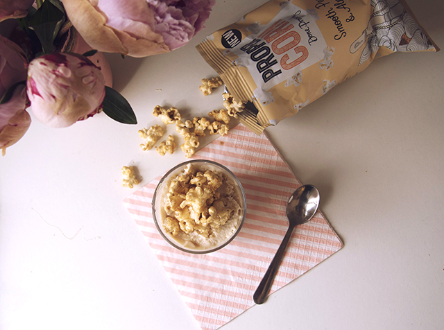 3 Sweet & Easy Popcorn Recipes - Being Little. Propercorn smooth peanut & almond frozen yogurt