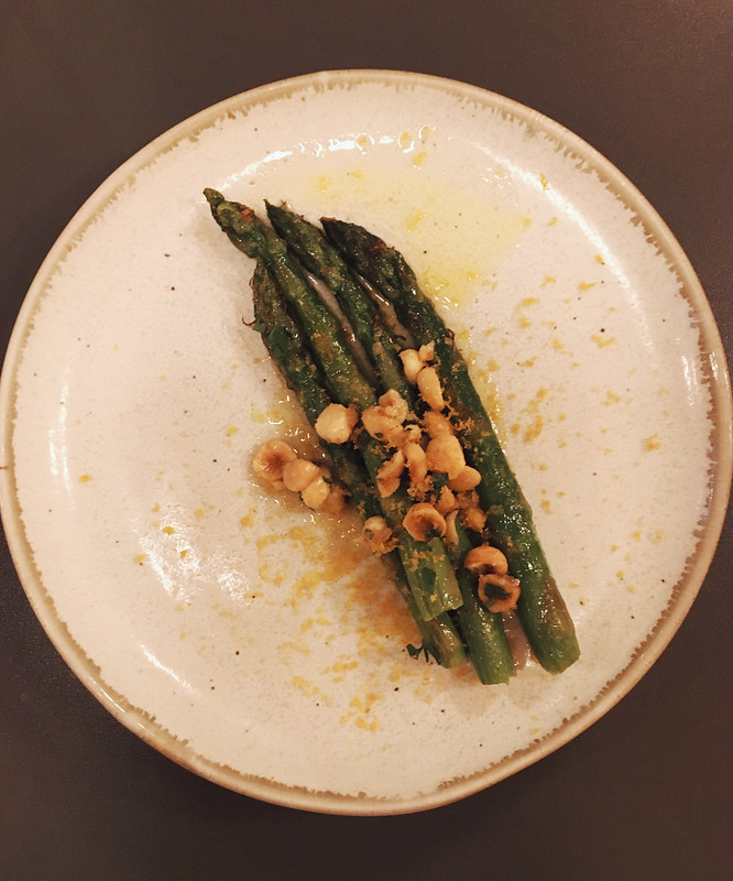 Dinner Box-E Bristol Wapping Wharf Cargo shipping container restaurant Elliott Lidstone being little food blog blogger review asparagus hazelnut bottarga