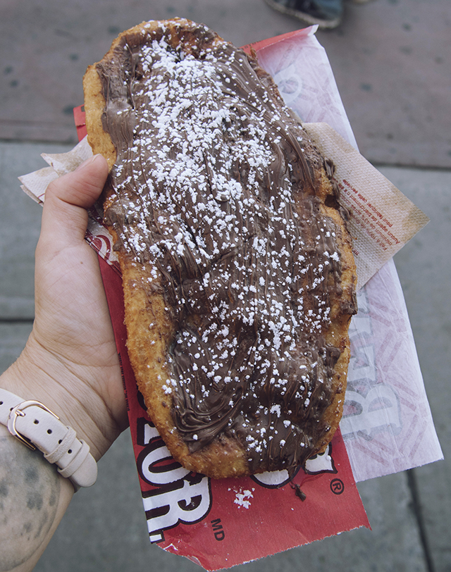 BeaverTail with nutella solo travel blog to ottawa canada