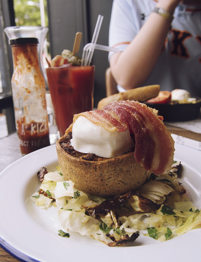 The Banger - breakfast pie. new brunch menu pieminister bristol restaurant