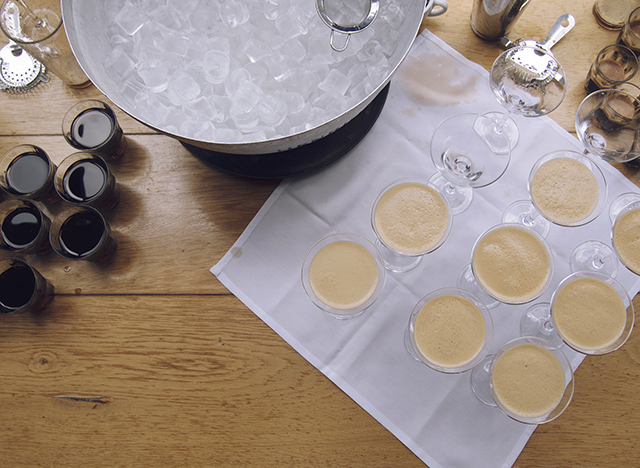Nespresso pop-up boutique launch Nespresso espresso martini cocktail bar flat lay